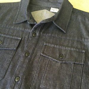 Bridge & Burn Indigo Railroad Stripe Shirt Jacket